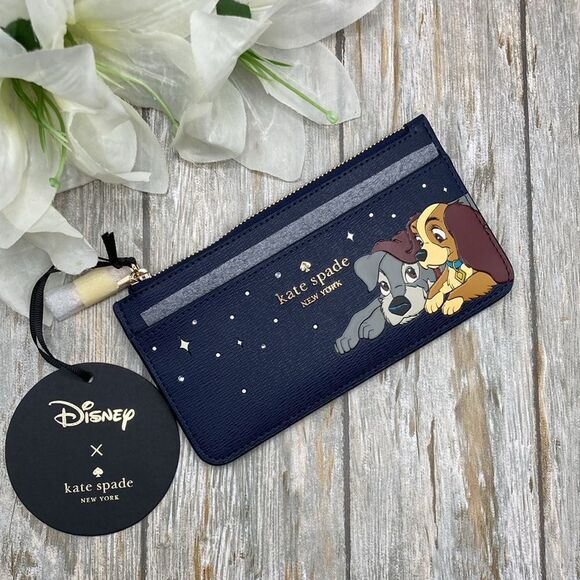 Disney X Kate Spade New York Lady And The Tramp Large Card Holder Wallet Bag - Picture 1 of 12